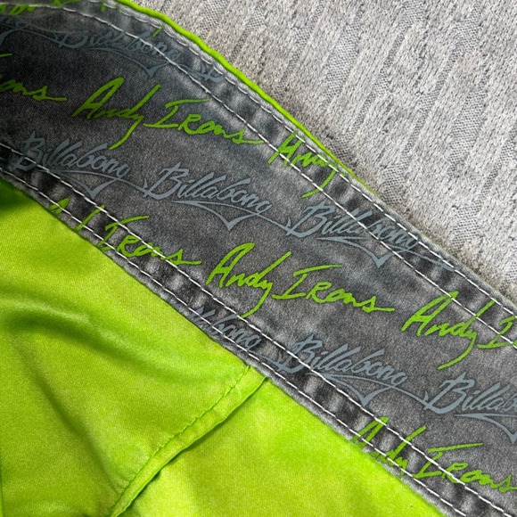 Vintage Billabong Andy Irons Neon Green Board Shorts Men 36 Skate Surf Trunks - Picture 11 of 13